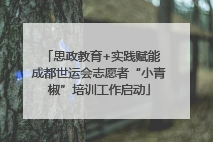思政教育+实践赋能 成都世运会志愿者“小青椒”培训工作启动
